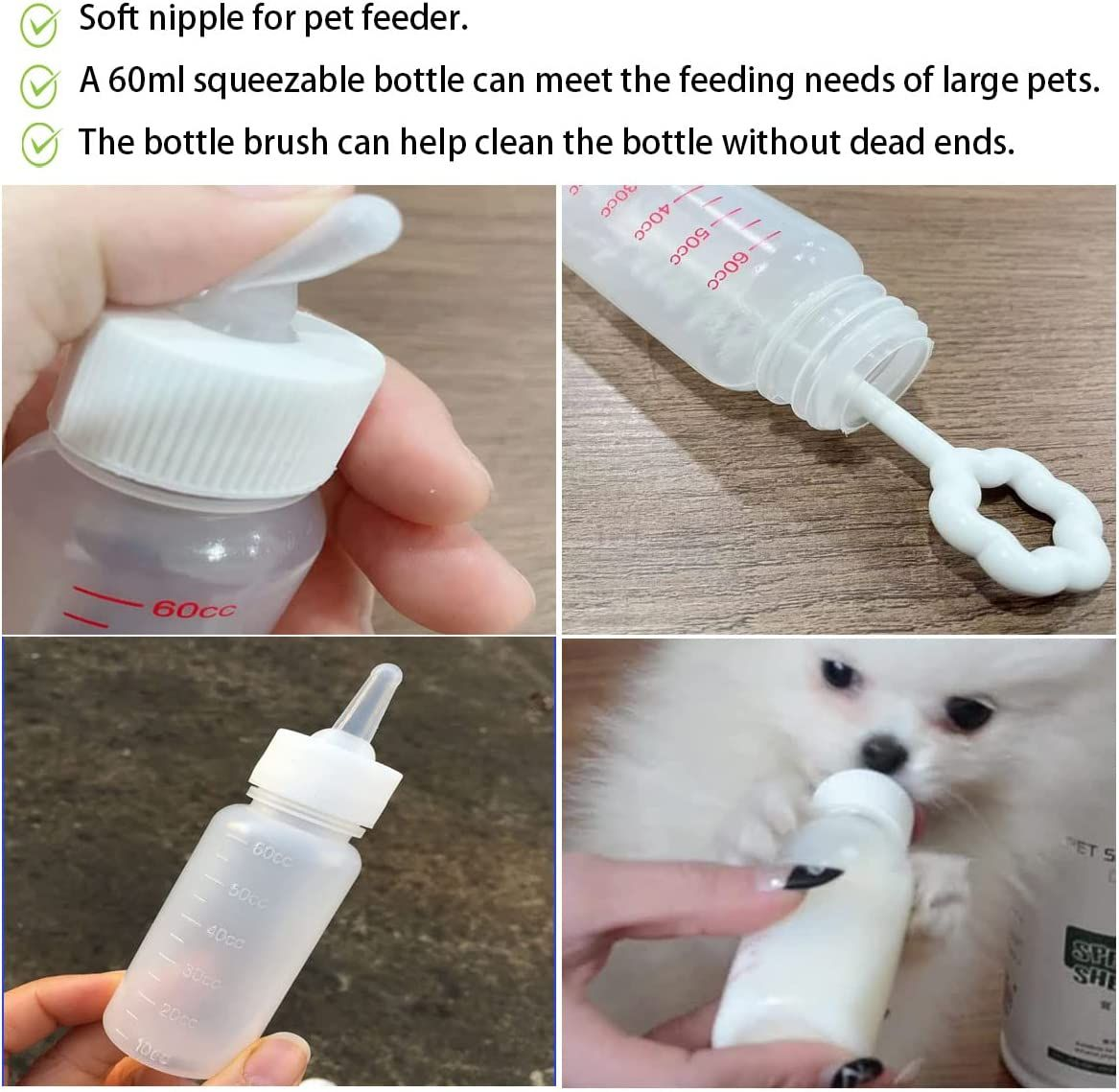 Puppy Syringe Feeders Nursing Bottle Nipple For Pet Puppy Kitten