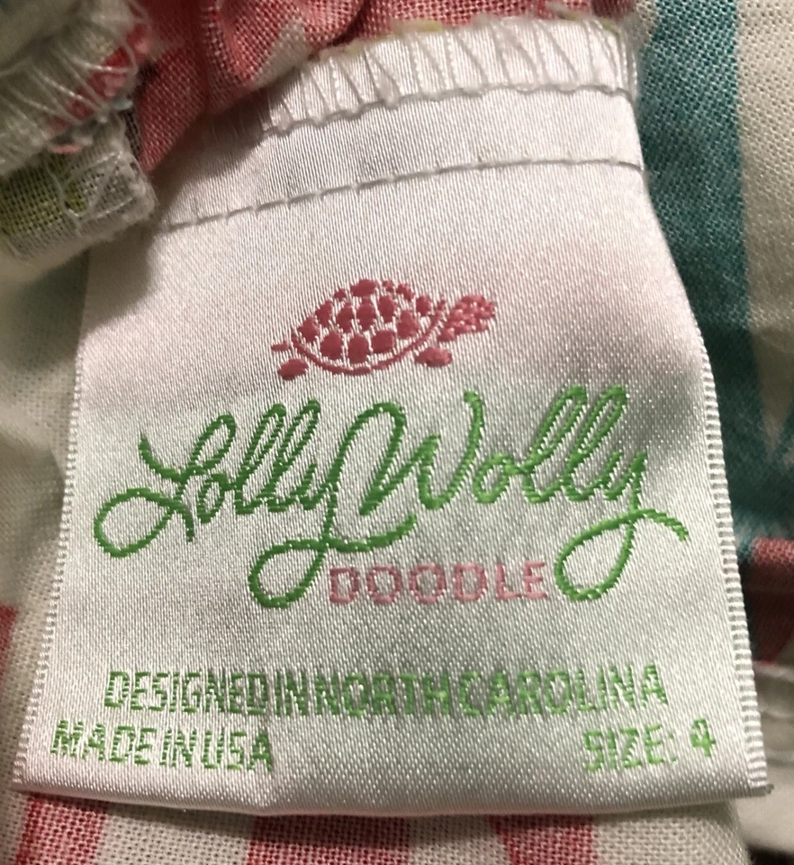 LOLLY WOLLY DOODLE размер 4 девочек широкие ноги оборки Рождественская елка праздник брюки б/у в отличном состоянии - Изображение 2 из 4