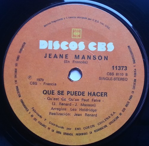 JEANE MANSON VIS TA VIE SI TE VAS (SUNG IN SPANISH) 1979 MEGARARE CHILEAN PRESS! - Picture 6 of 9
