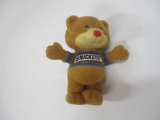 Vintage 1987 Mars Candy Flocked Bear 2.5" Figure Snickers