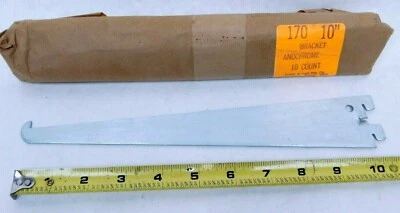 PACK OF 10! 10" KV170 Shelf Bracket Anochrome 13 Gauge Steel Knape & Vogt (ES)