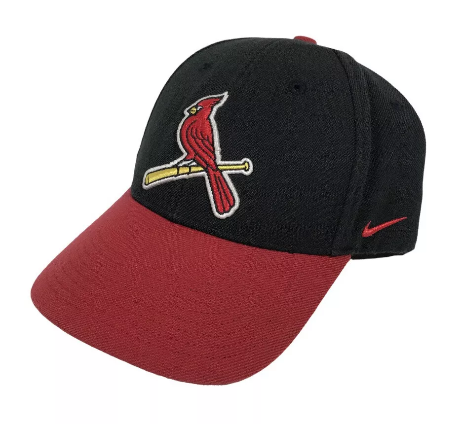 St. Louis Cardinals Nike Team Vintage Strapback Hat Black Red MLB