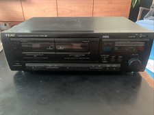 TEAC W-600R Stereo Dual Deck Cassette Player Auto Reverse with RCA Output Tested