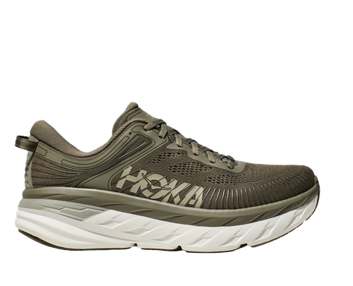HOKA BONDI 7 Sneakers Olive Haze/White New
