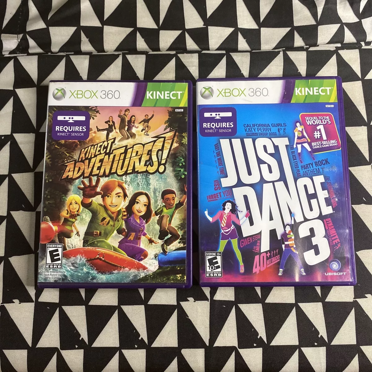 Lot of (2) XBOX 360 KINECT Games JUST DANCE 4 Kinect Adventures