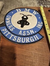 Vintage BMW Motorcycle Back Patch Pittsburgh Sew On D1