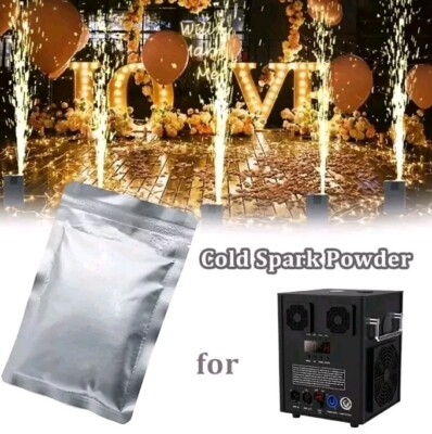 4x 200gr Ti Powder Indoor Outdoor Cold Spark Kaltfeuerwerk Maschine Titan Powder