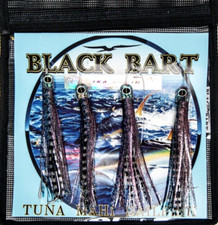 Black Bart IKA Trolling Lure Daisy Chain Rigged - PURPLE BLACK DOT SILVER TIGER