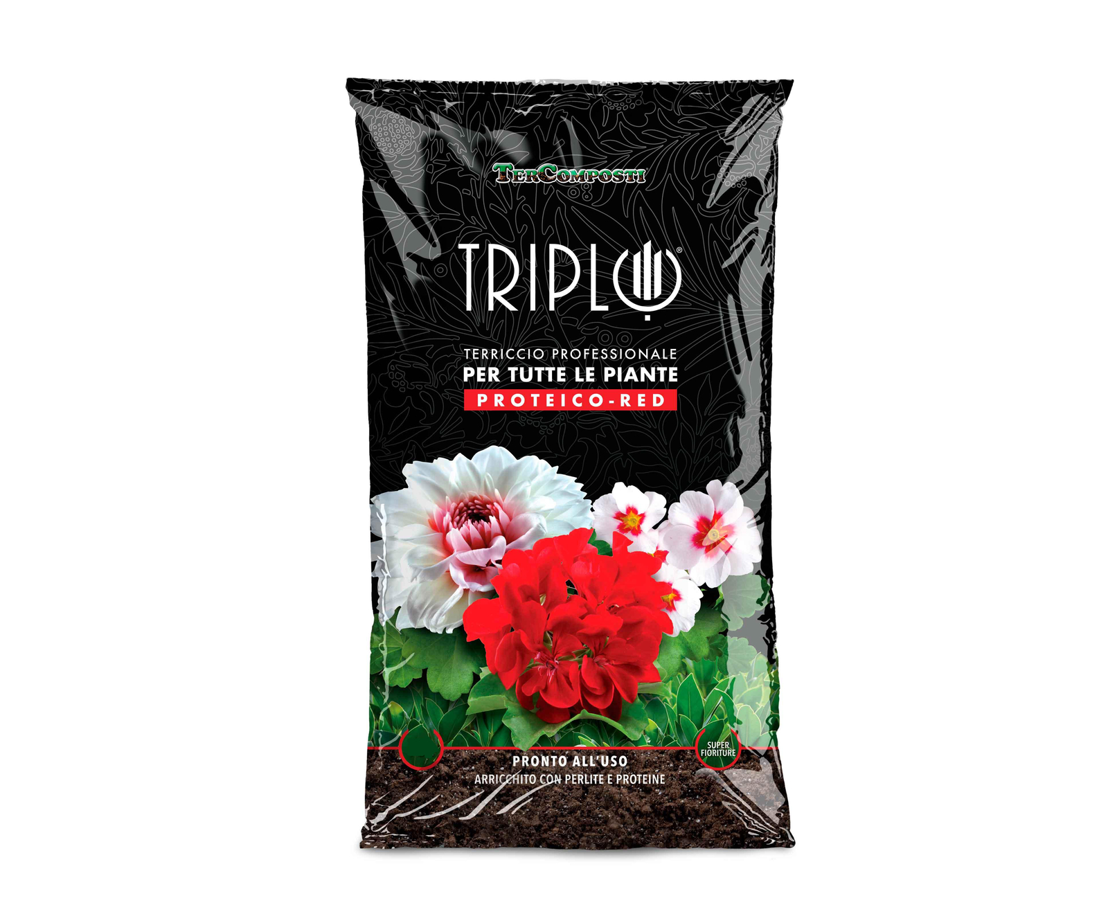 Tercomposti TRIPLO RED Super fioritura Terra Terriccio substrato 70 LT