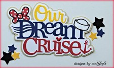 CRAFTECAFE DISNEY CRUISE KID TITLE paper piecing premade scrapbook diecut piece