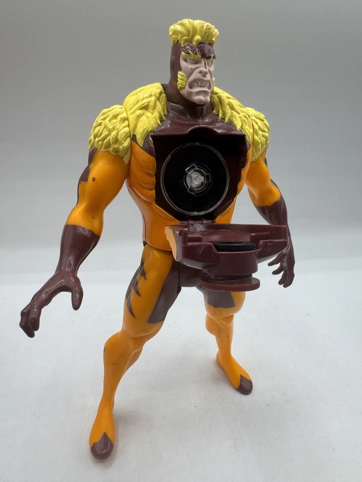Figura de acción X-Men Projectors CYCLOPS, Sabertooth, Civilian Wolverine 7" Foto 2 de 4