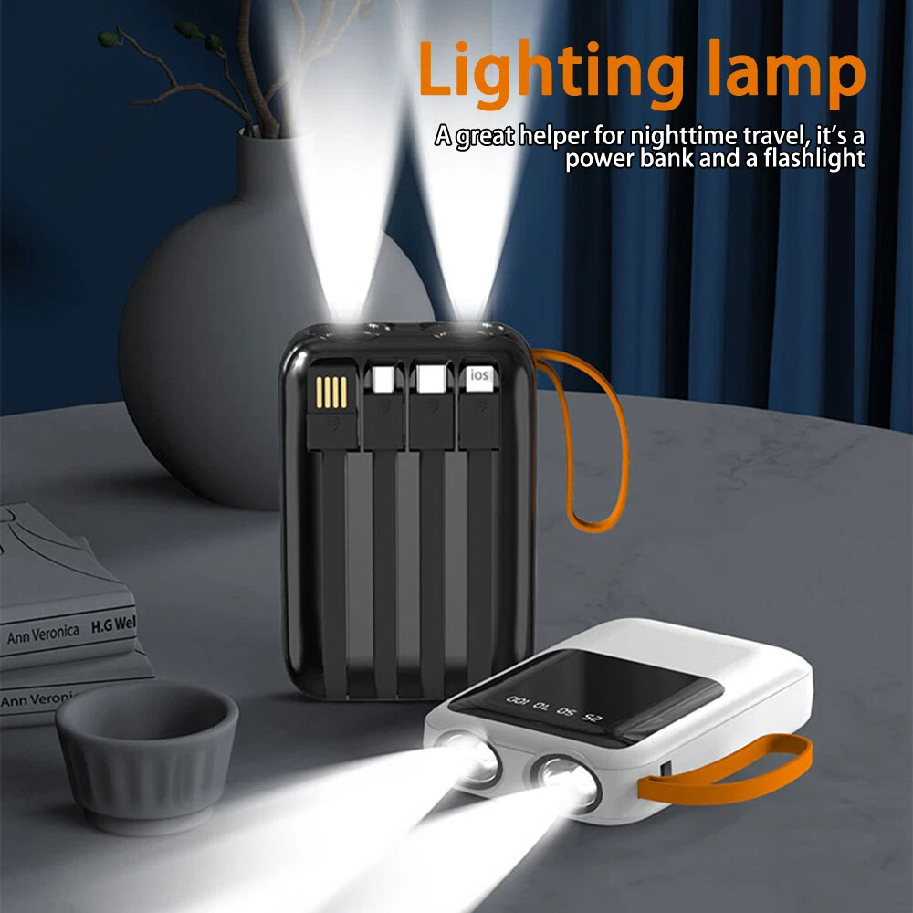 3*18650 DIY Power Bank Case with LED Display & Charging Cable  