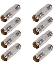 8x BNC Female to Female Gold Inline Coupler Adapter Connector Coax Cable CCTV