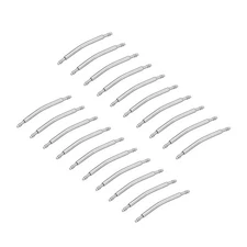 20pcs 19mm Curved Spring Bar Pins 1.5mm Dia Stainless Steel Watch Band Link Pin