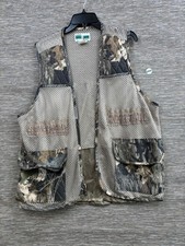 Game-Hunter Vest Mens XL/XXL Brown Camo Mesh Hunting Shooting Zip Pockets