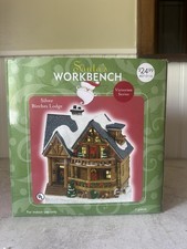 Santa's Workbench Silver Birches Lodge Christmas Village Cabin Victorian 2002