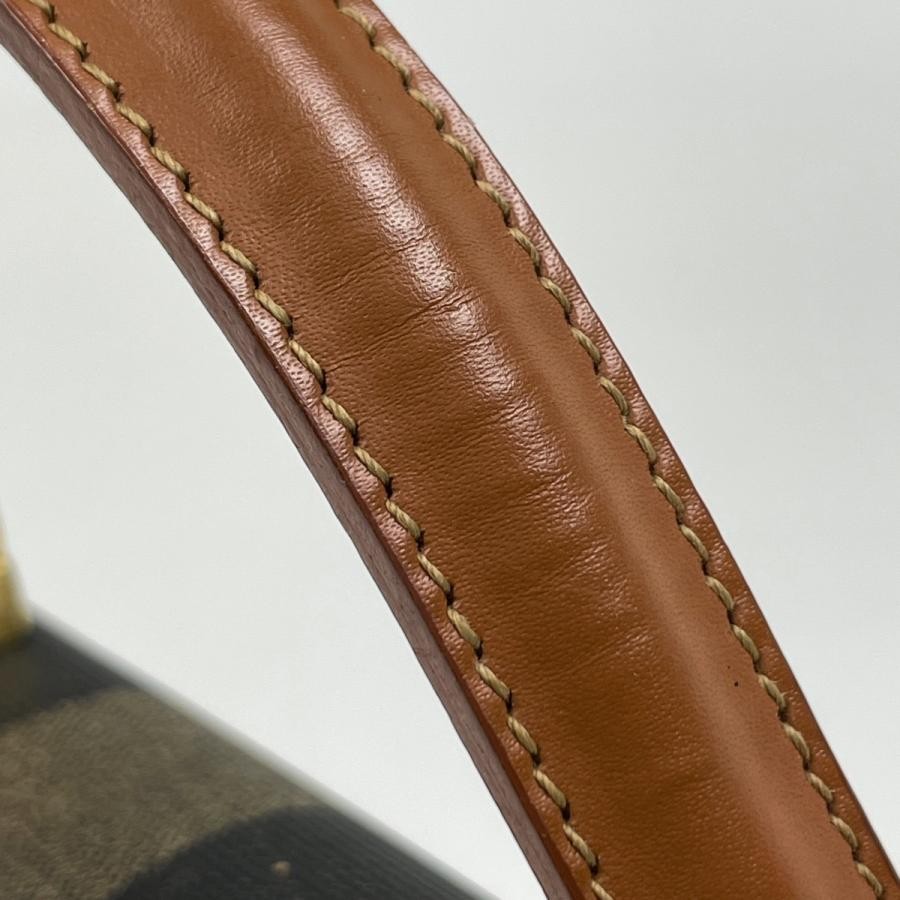 FENDI 2WAY Shoulder Bag Pekan Pattern Handbag Coated Canvas Brown Black #BS1894 thumbnail 7