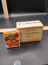 Vintage NOS R. E. Grassmuck St Louis Gasoline And Fuel Co. Shell Oil Co. Matches