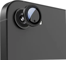 Camera Lens Protector for Iphone 16E, 9H Tempered Glass Camera Screen Cover, Bla