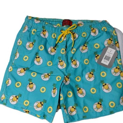 New with tag Party Sharks Men's Swim Trunks Size M Pineapple Summer Beach Shorts