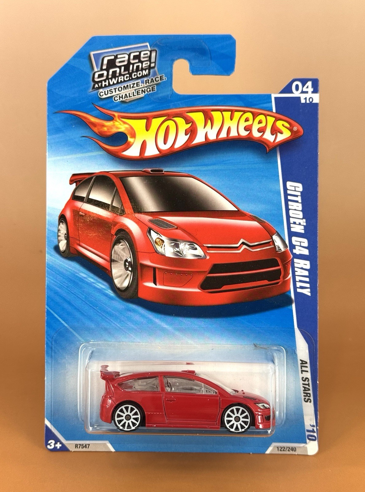 Hot Wheels 2010 All Stars CITROËN C4 RALLY Red w/10sW wheels 122/240