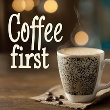 Kaffee, Werbeschild, Wandbild, Aluverbundplatte, Acrylglas, UV-Druck,