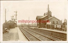 REAL PHOTO POSTCARD OF SHERBURN IN ELMET STATION, (NEAR LEEDS), WEST YORKSHIRE