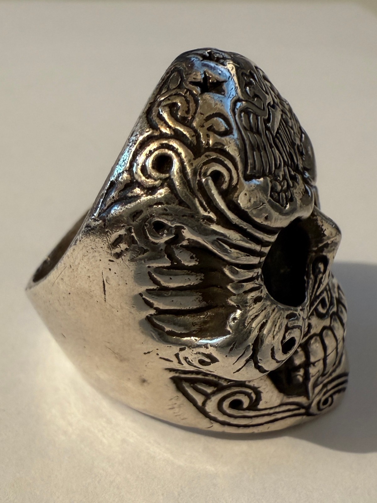 King Baby Studio XL Skull Ring (925)  Size 10 💀 *SUPER RARE DESIGN* HEAVY *SALE