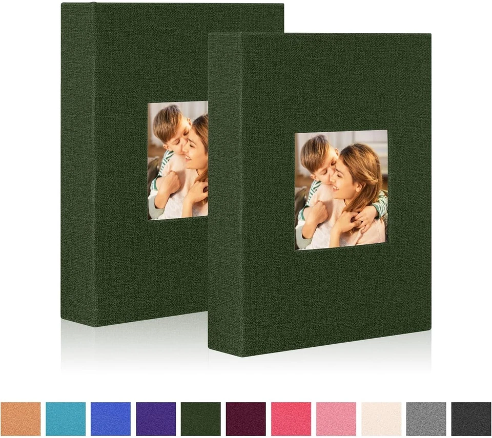 Juego de 2 elegantes álbumes de fotos de lino - perfectos para guardar recuerdos de niños de forma segura Foto 4 de 4