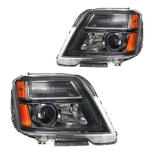 ZonCar Headlight Assembly,Black Headlights Compatible with Terrain 2010-2015----