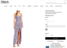 HONEY & ROSIE PINK sequined prom / homecoming / Formal dress