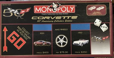 Monopoly Corvette Edition 50th Anniversary Open Box See Description And Photos