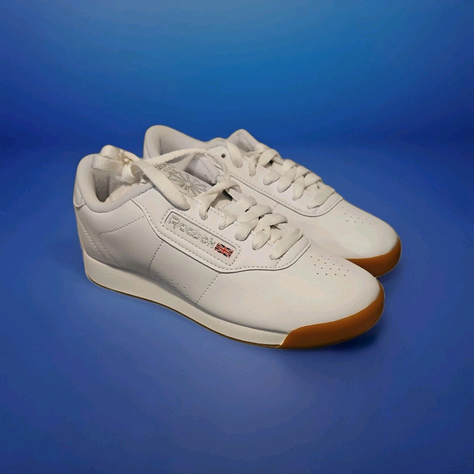 Reebok Princess Size 5 Women's White Gum BS8458 Lace Up Athletic Shoes