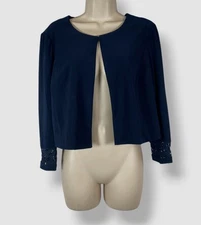 Jessica Howard Women's Blue Lace Cuff Jacket Size 14