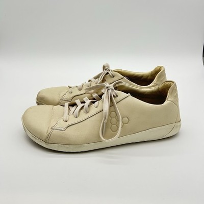 Vivobarefoot Geo Court Tan Beige Wide Toe Box Men s Size 44 Leather Shoes