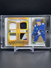 2024 UD The Cup Jonathan Lekkerimaki Jersey Foundations Quad Patch Gold /10 RC