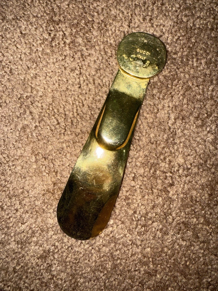 DE COLECCIÓN GUCCI HECHO A MEDIDA ZAPATO CUERNO TONO DORADO LATÓN? Foto 2 de 4