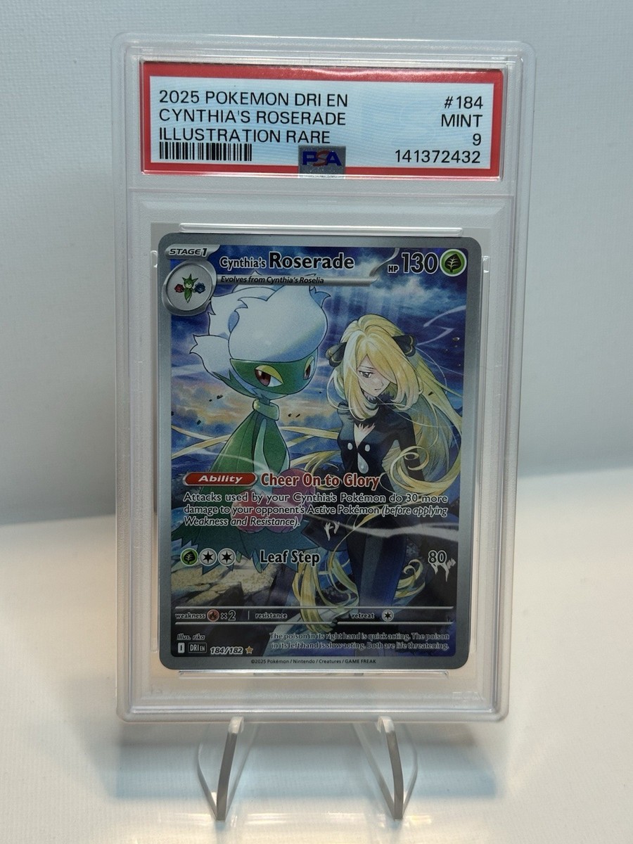 2025 POKEMON DESTINED RIVALS ILLUSTRATION RARE #184 CYNTHIA'S