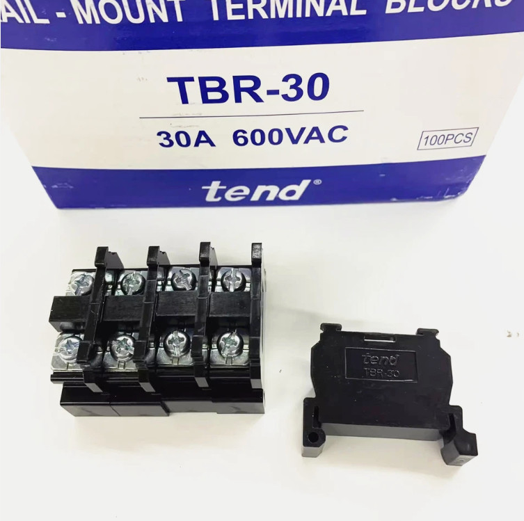 100Pcs/box Terminal Blocks Rail-mount Terminal Block TBR-30 30A 600VAC