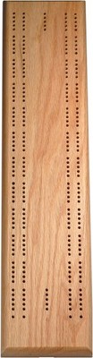 WE Games Sprint 2 Track Cribbage Game, Solid Oak Wood Board, Metal Pegs