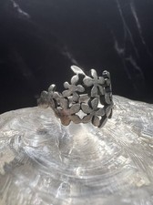 Vintage 925 Sterling Silver Bouquet Daisy Flower Ring Size 7