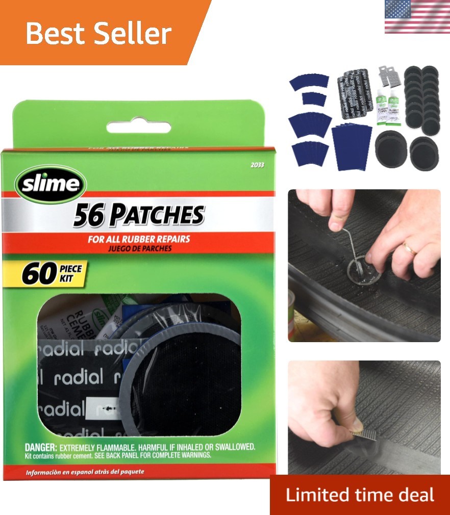 Patch Stickers Kit Versatile Rubber Patch Kit with 56 Durable Patches - Perfect for ...