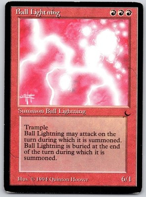 Ball Lightning Rare The Dark Magic: The Gathering Lightly Played