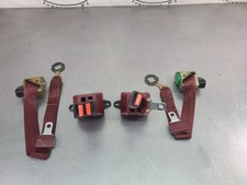 1988-94 Gmc Chevy Truck Extended Cab Rear Seat Belt Set Red - Oem