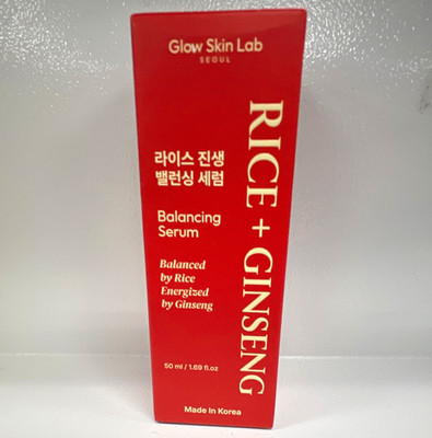Glow Skin Lab Seoul Rice + Ginseng Balancing Serum Face 1.69 fl oz Vegan