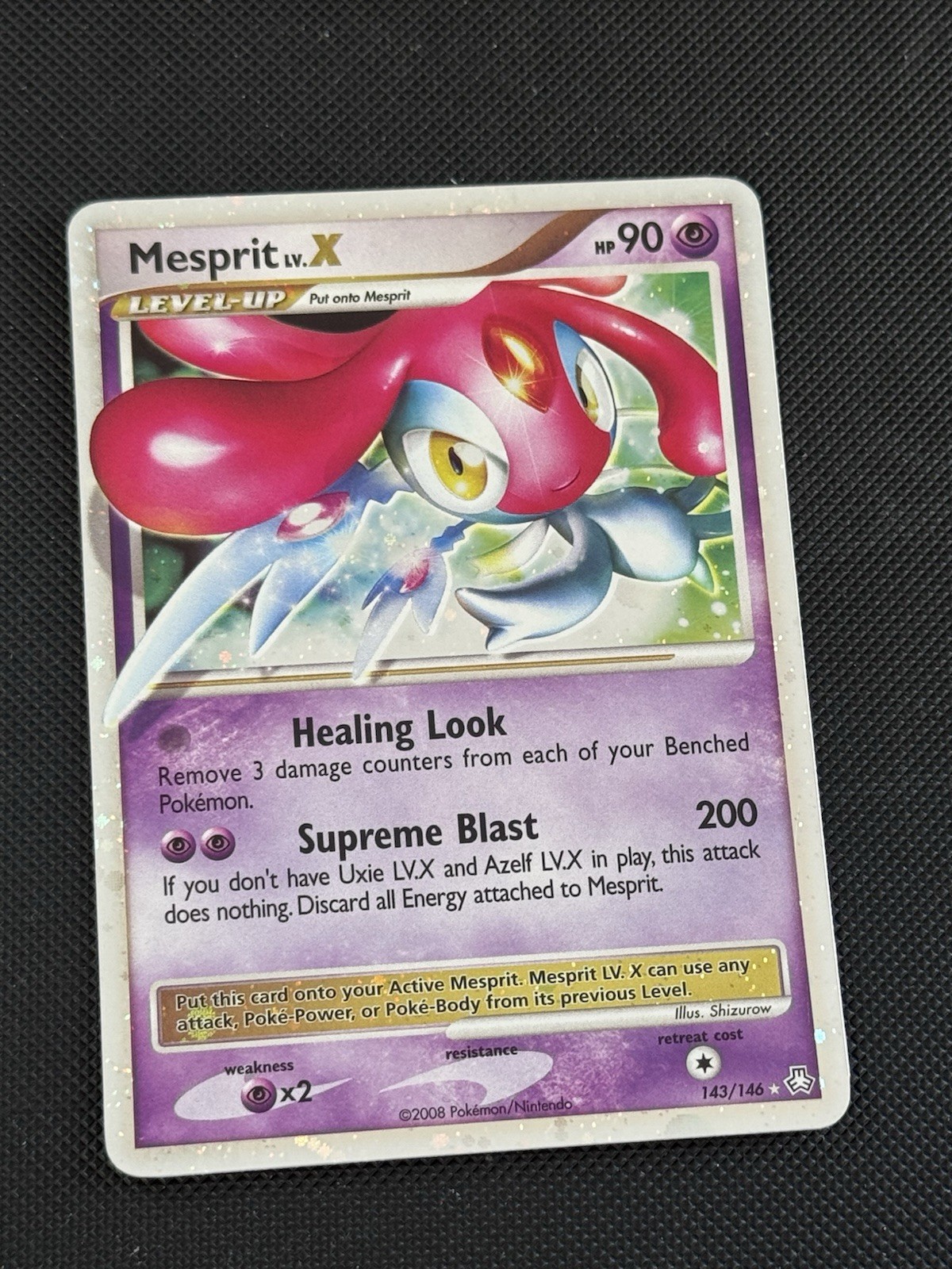 Pokemon Mesprit Lv X 143/146 D&P Legends Awakened Light Play Condition Card