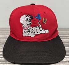Vintage Disney 101 Dalmatians Annco SnapBack Dog Doggy Red Pro Model Youth Rare