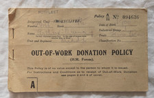 WWI Demob Out of Work Donation Policy Middlesex Regiment Complete