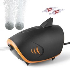 HITOP 4W 110GPH Powerful Aquarium Air Pump Quiet 2-outlets Aquarium Aerator A...