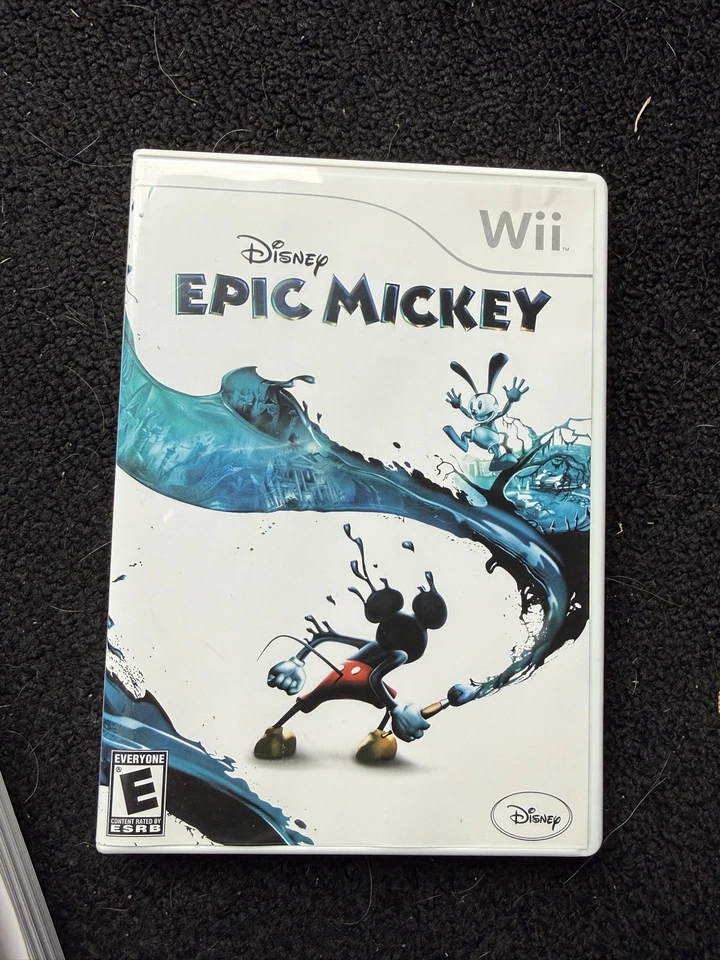 Lote Epic Mickey 1 y 2 Wii + Paquete de varita de pincel sellado Power of Two y sellado Foto 2 de 4